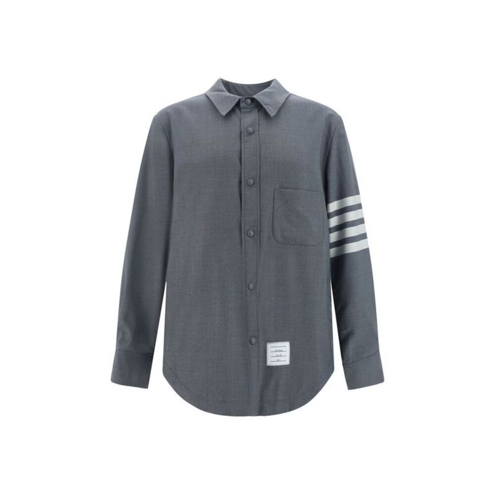 Thom Browne Gray Wool Oves Aries Dress Men's Shirt